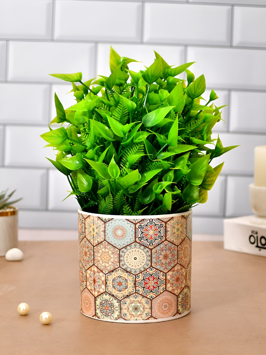 TAYHAA Brown Artistic Designed Ceramic Planter