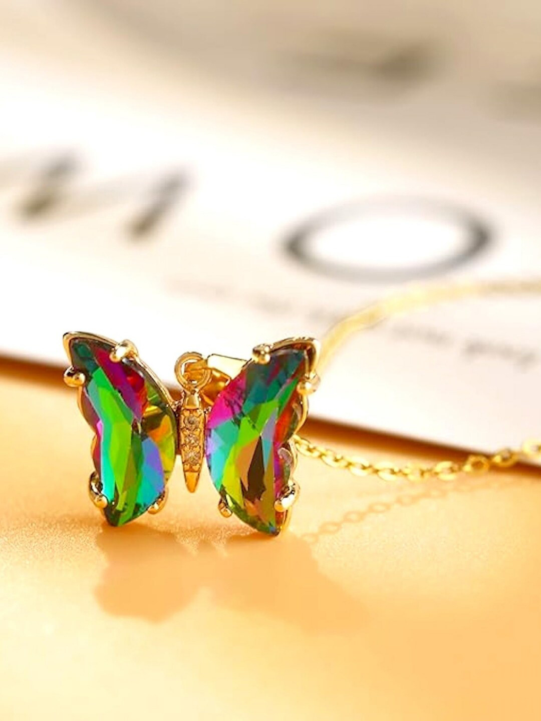 SALVE Anti-Tarnish Butterfly Shaped Pendants with Chains