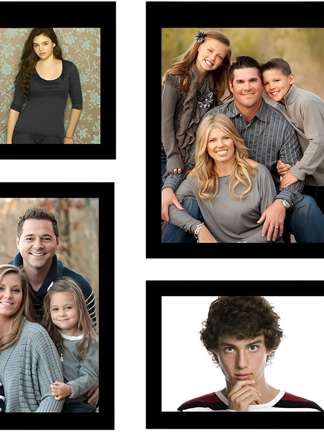 Stuthi Arts Black 2 to 4 Pieces Glass Wall Photo Frames