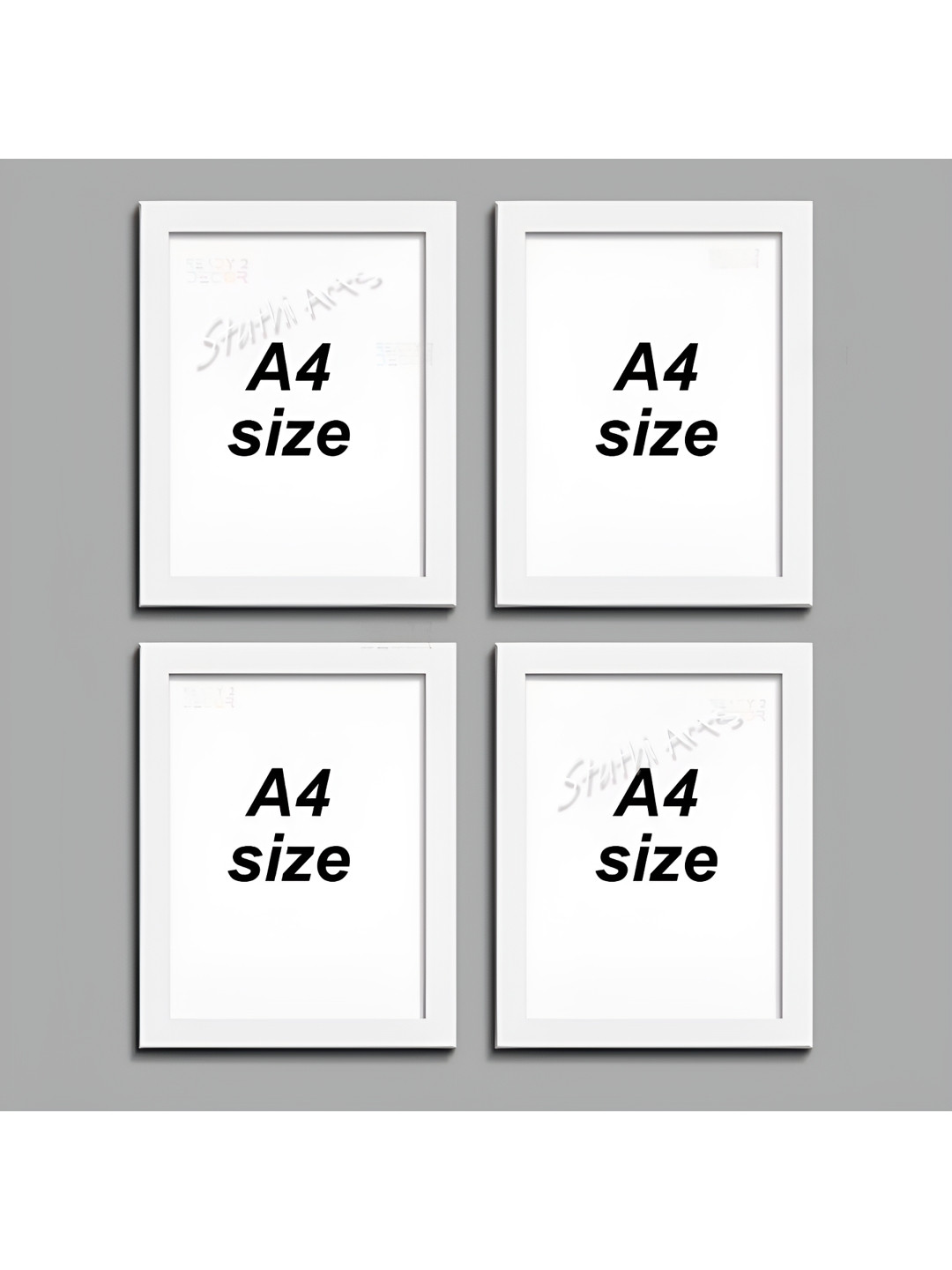 Stuthi Arts White 2 to 4 Pieces Wood Wall Photo Frames