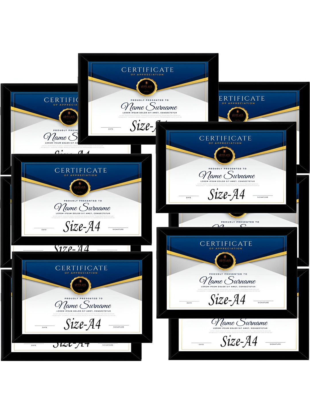 Stuthi Arts Black 8 to 12 Pieces Acrylic Wall Photo Frames
