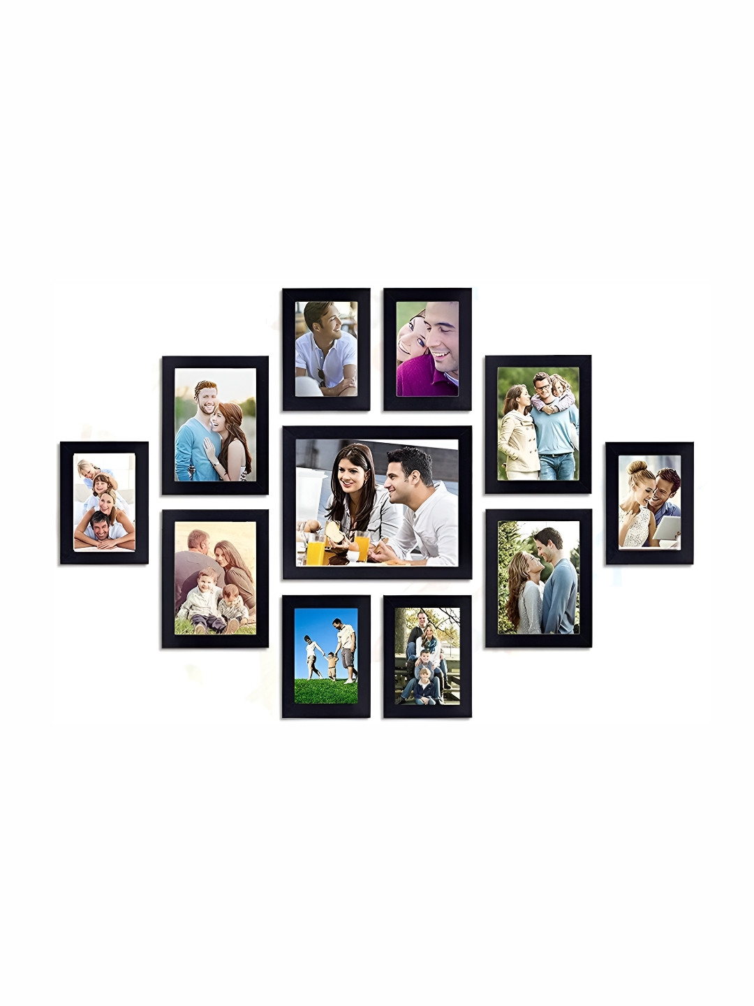 Stuthi Arts Black 8 to 12 Pieces Wood Wall Photo Frames