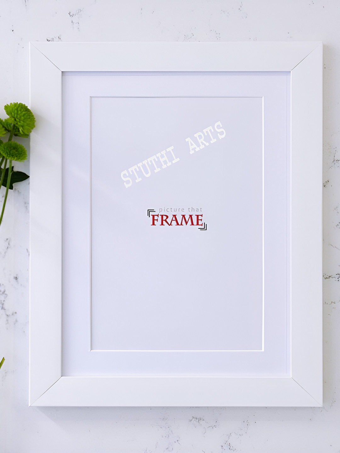 Stuthi Arts White Wood Wall Photo Frame