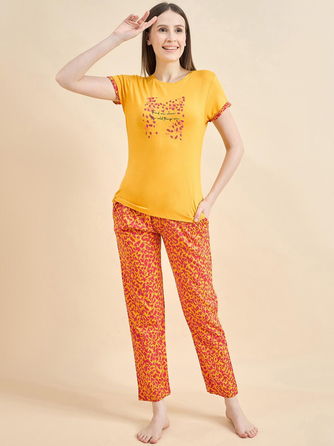 ETC X fwd Typography Printed Round Neck Night suit