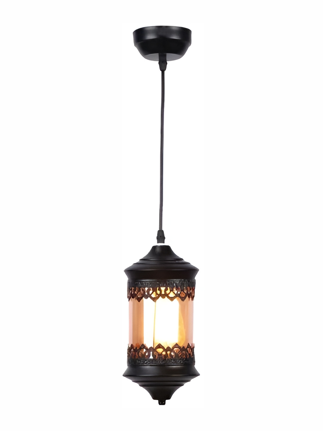 DENICRAAS Black Textured Hanging Ceiling Lamp
