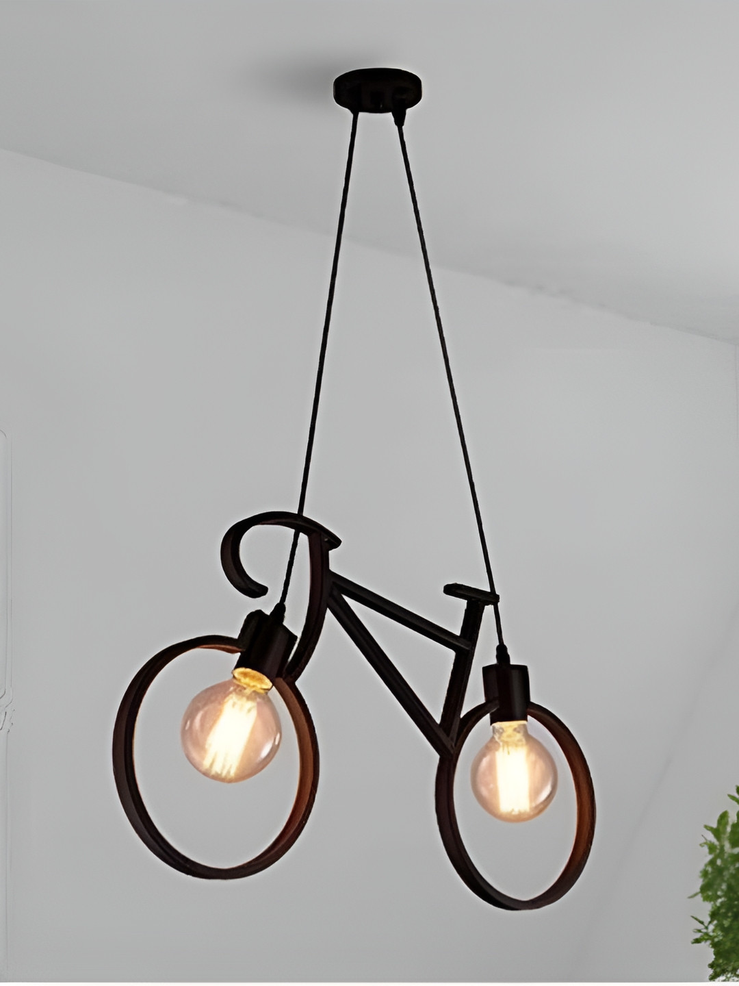 DENICRAAS Black Textured Hanging Ceiling Lamp