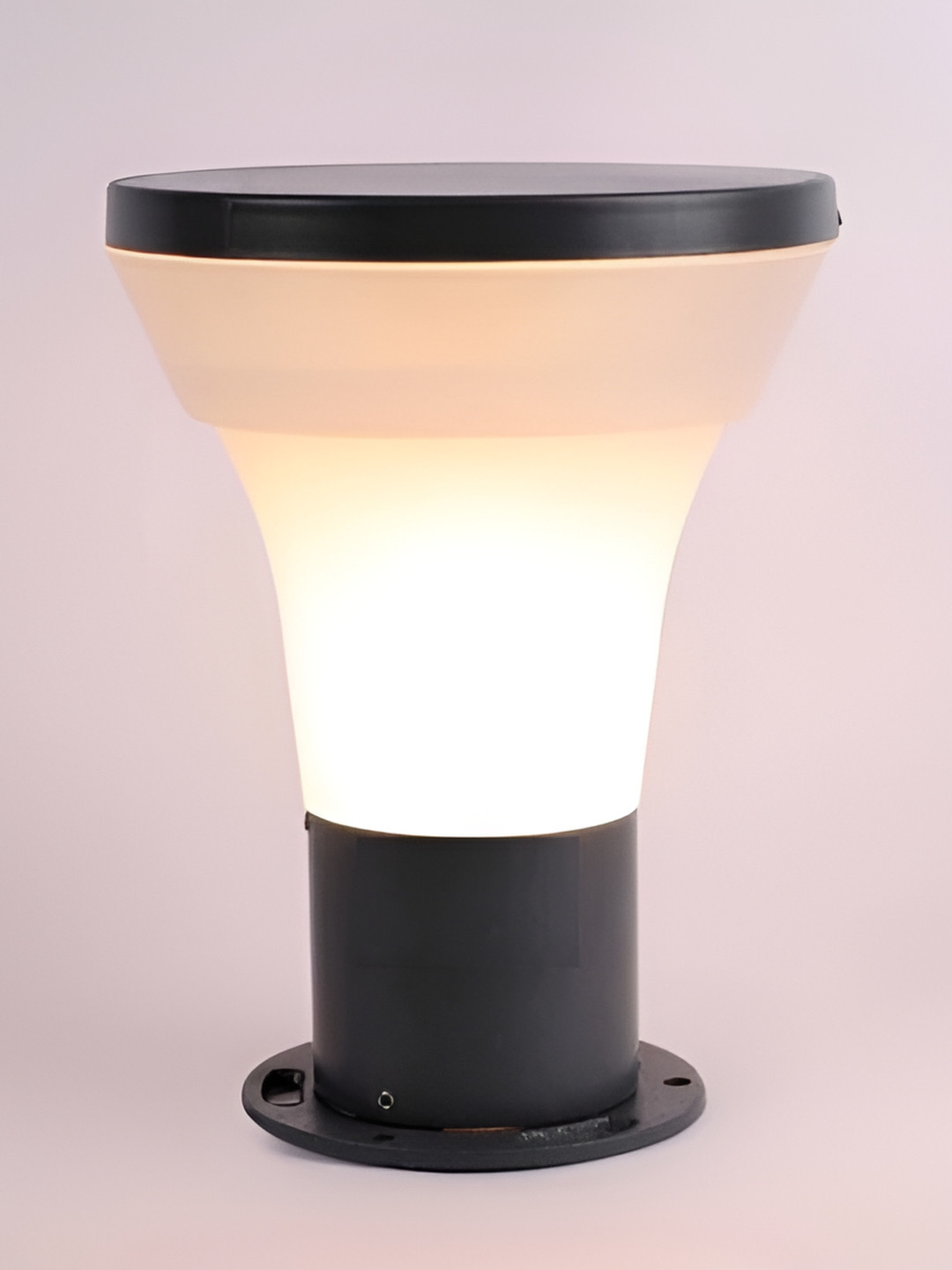 DENICRAAS Grey and Black Gate Light Outdoor Lamp