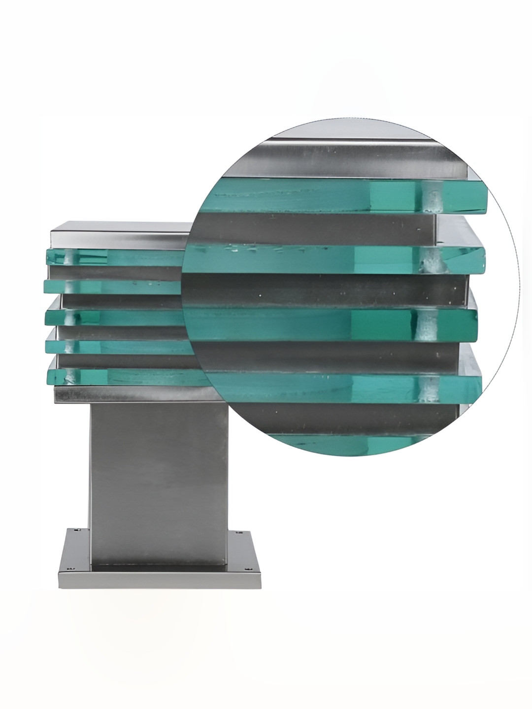DENICRAAS Silver-Toned Colourblocked Ceiling Lamp
