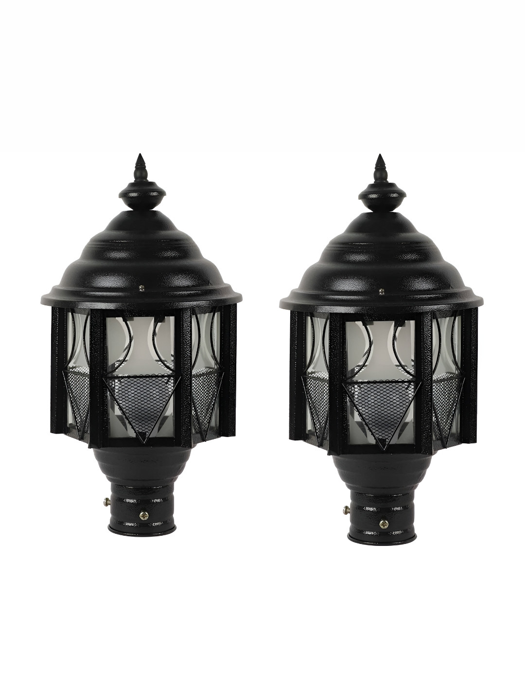 DENICRAAS Black Textured Iron Ceiling Lamp