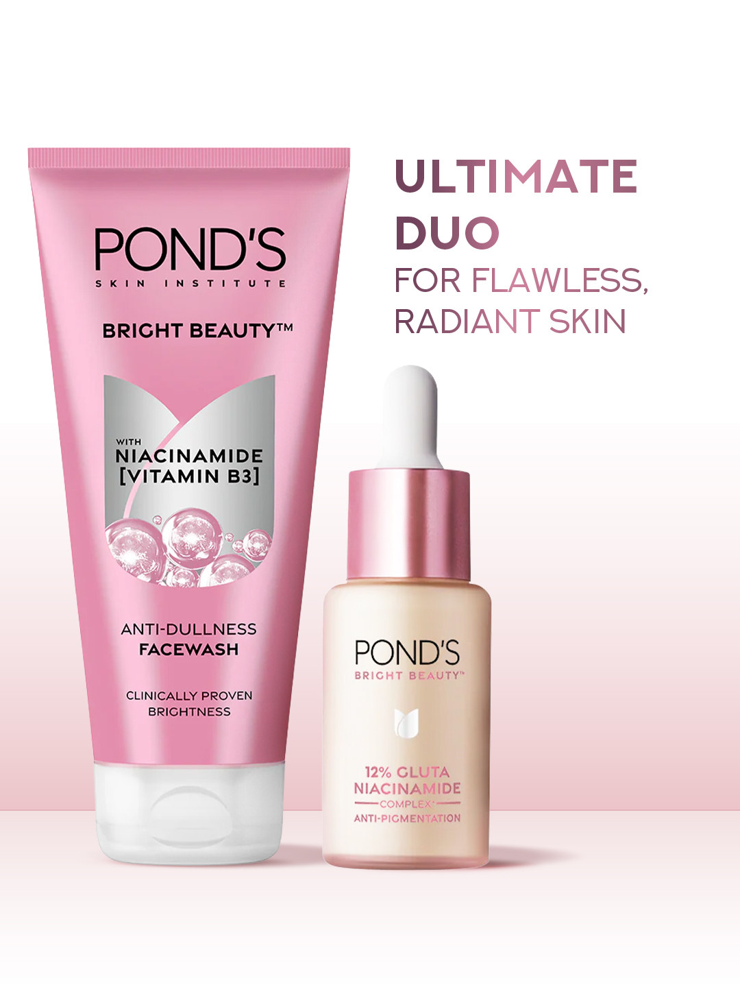 Ponds Set of Bright Beauty Face Wash - 200 g + Bright Beauty Face Serum - 14ml