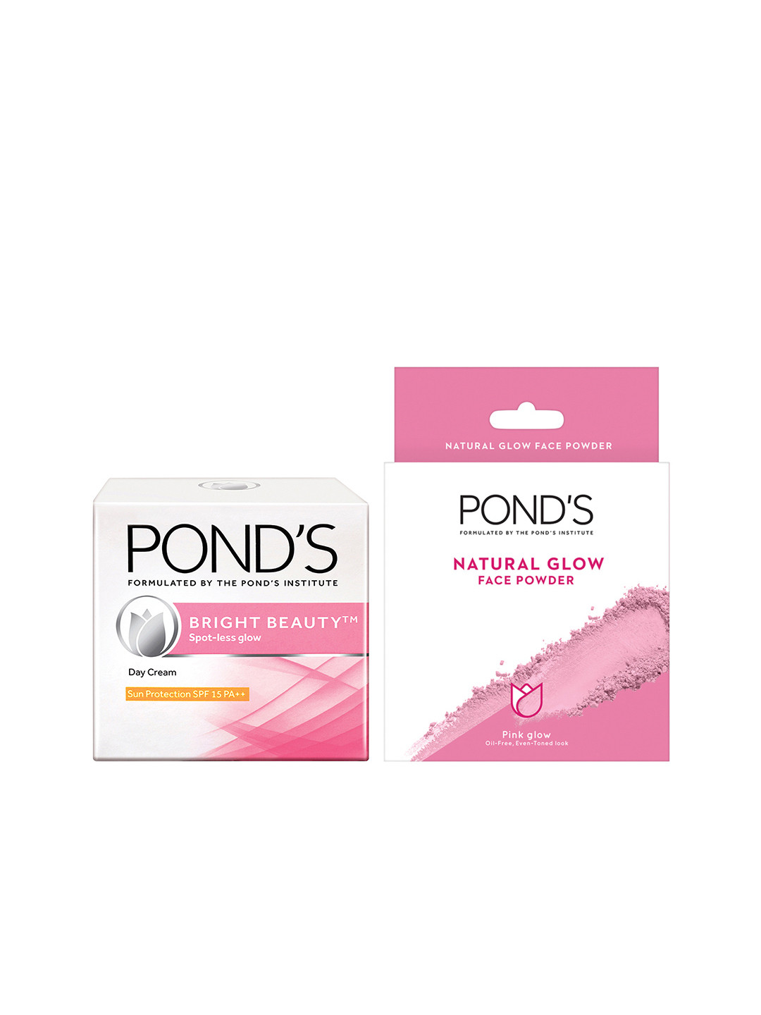 Ponds Bright Beauty SPF15 PA++ Cream & Natural Glow Loose Face Powder - Pink Glow