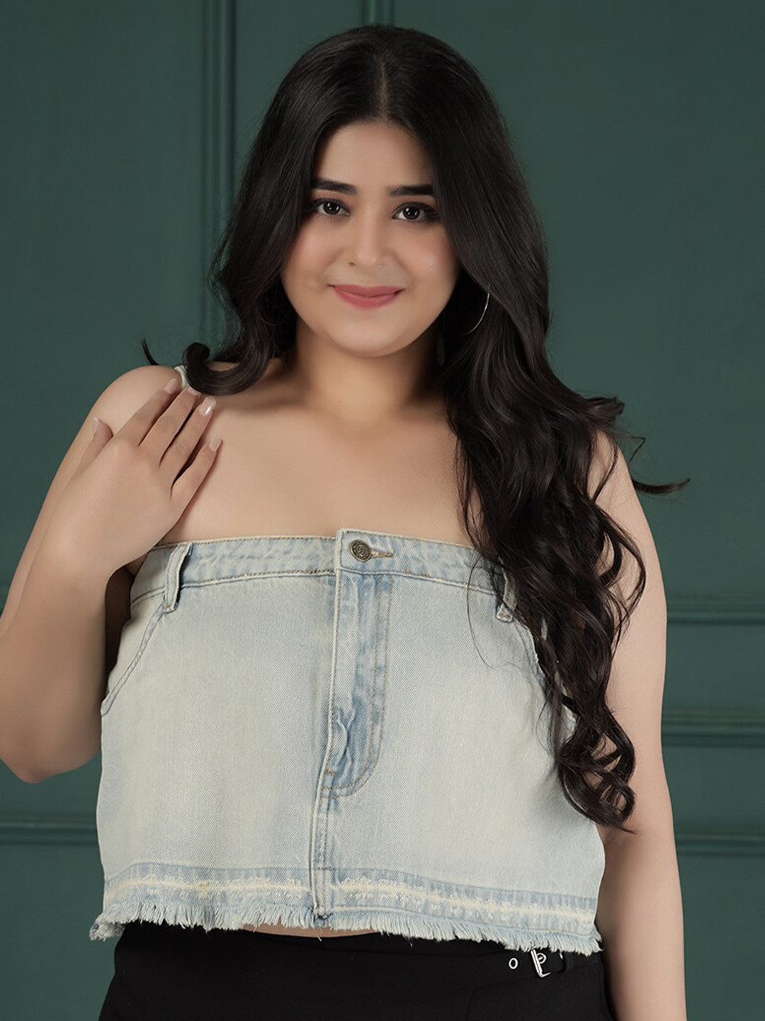 Turning Blue Women Plus Size Spaghetti Strap Top