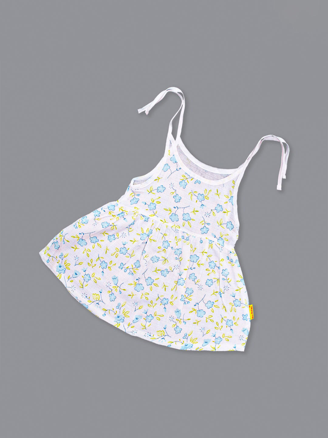 Born Babies Girls Print Sleeveless Knot Frock Organic Cotton A-Line Dress