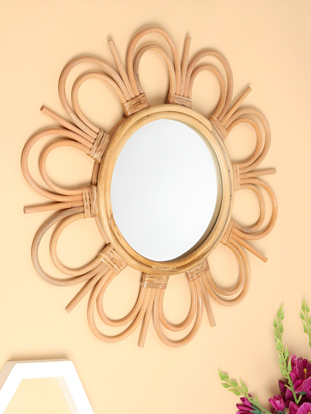 HABERE INDIA Brown & Transparent Wall Decor Mirror