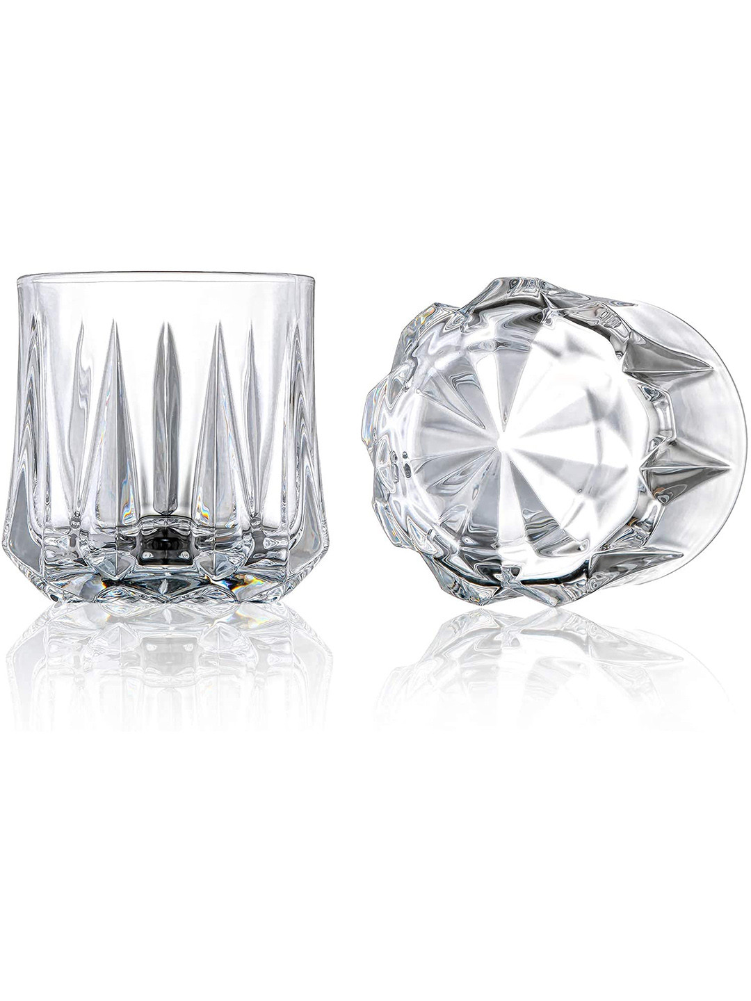 PERICAL Transparent 6 Pieces Glass Premium Big Whisky Glasses 360ml