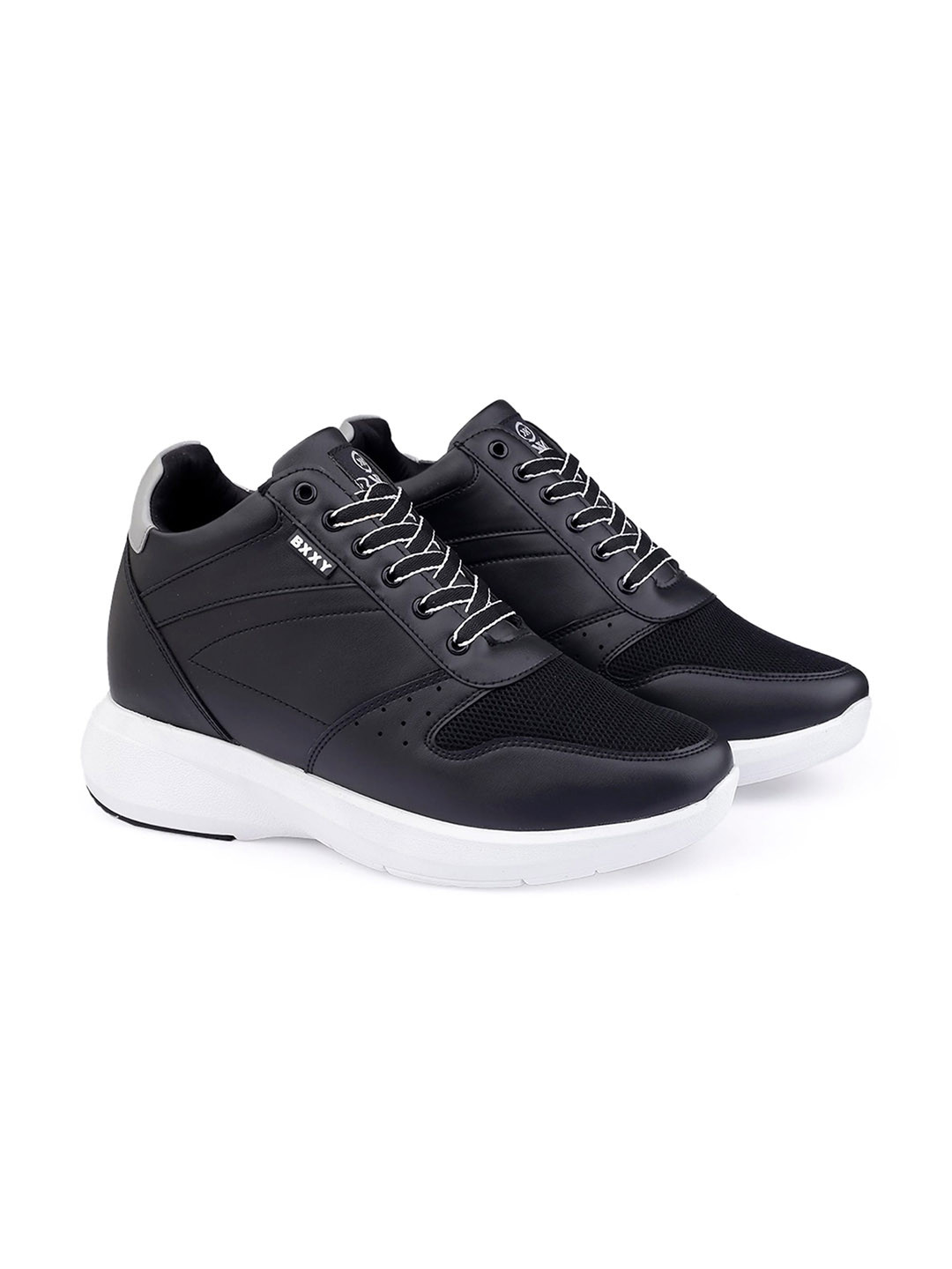 Bxxy Men Round Toe Heeled Elavator Sneakers