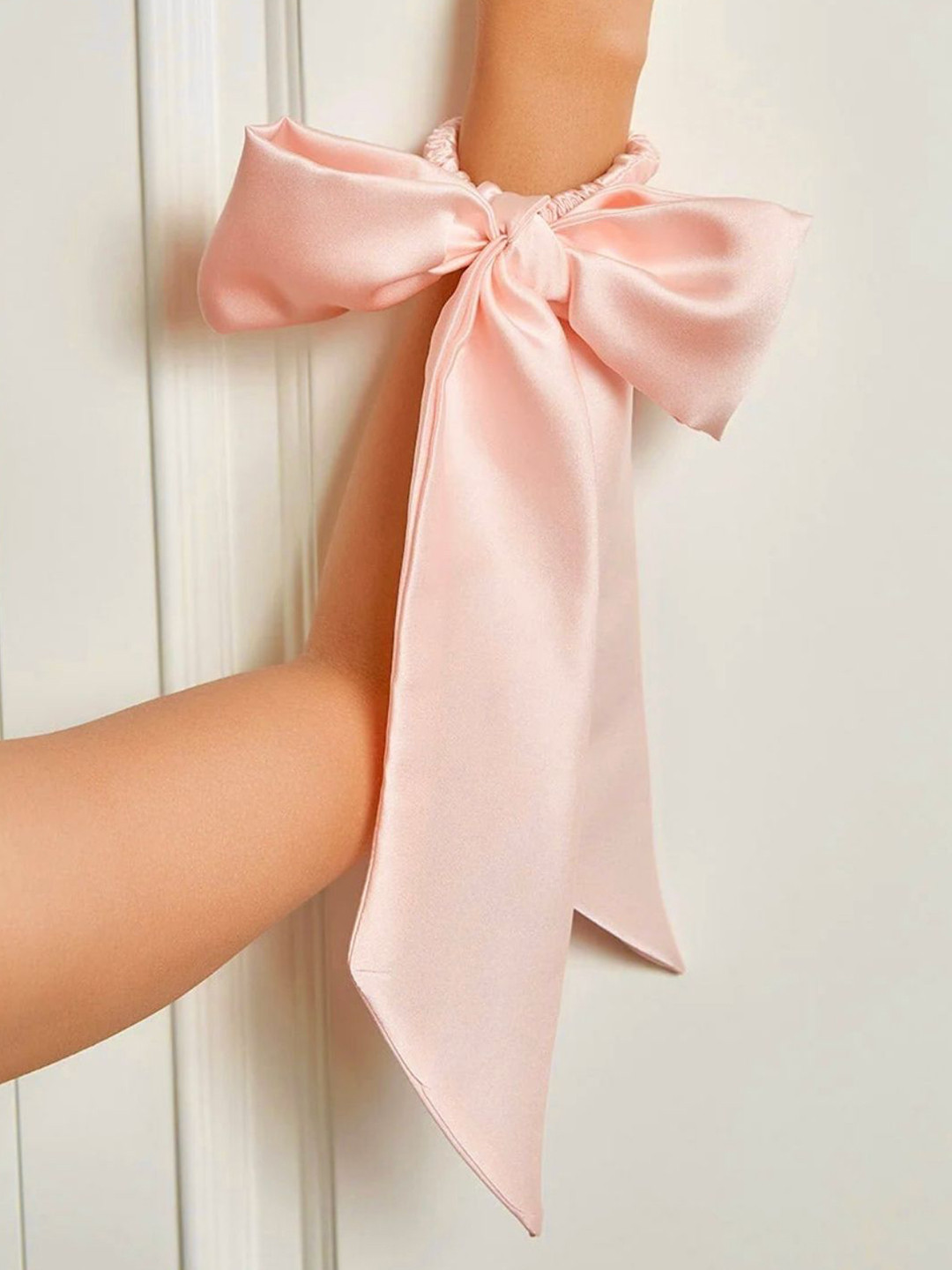 Mueras Women Bow Detailed Hair Ribbon Scrunchie