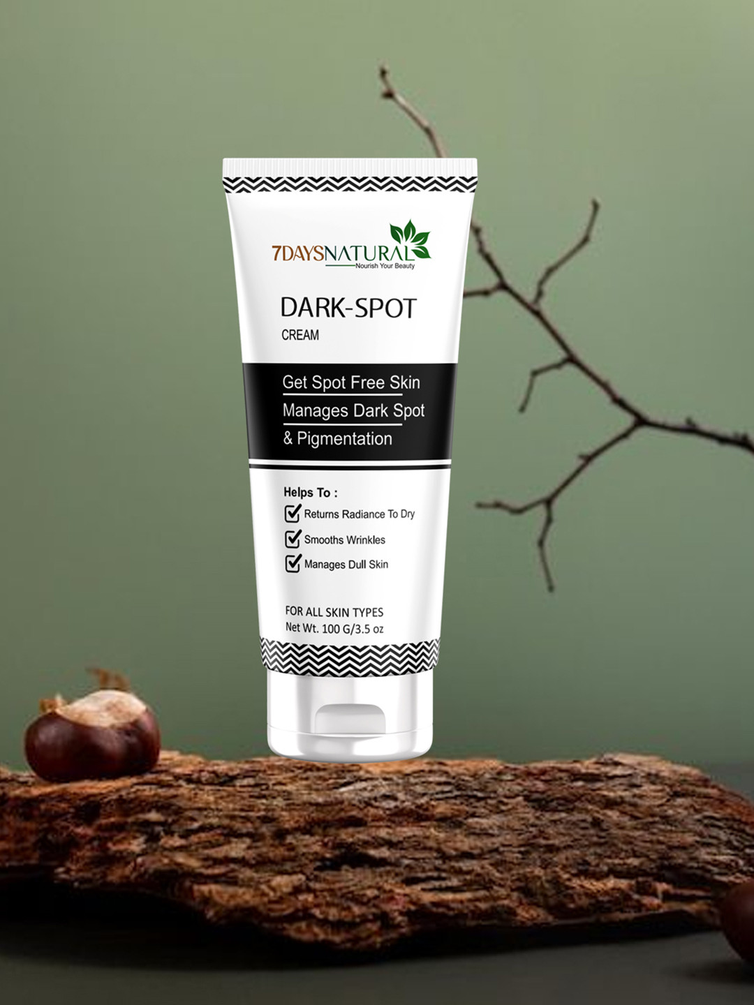 7DAYSNATURAL Natural Dark Spot Correction Cream with Aloevera & Sunflower - 100 g