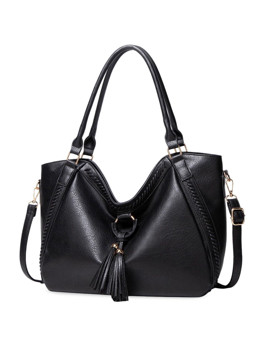 SYGA Structured Leather Crossbody Shoulder Bag