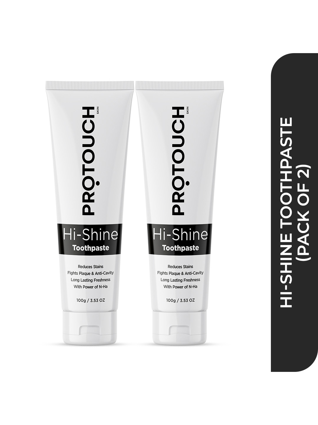 PROTOUCH Set Of 2 Hi Shine Toothpaste Teeth Whitening Cavity Prevention-100gm Each