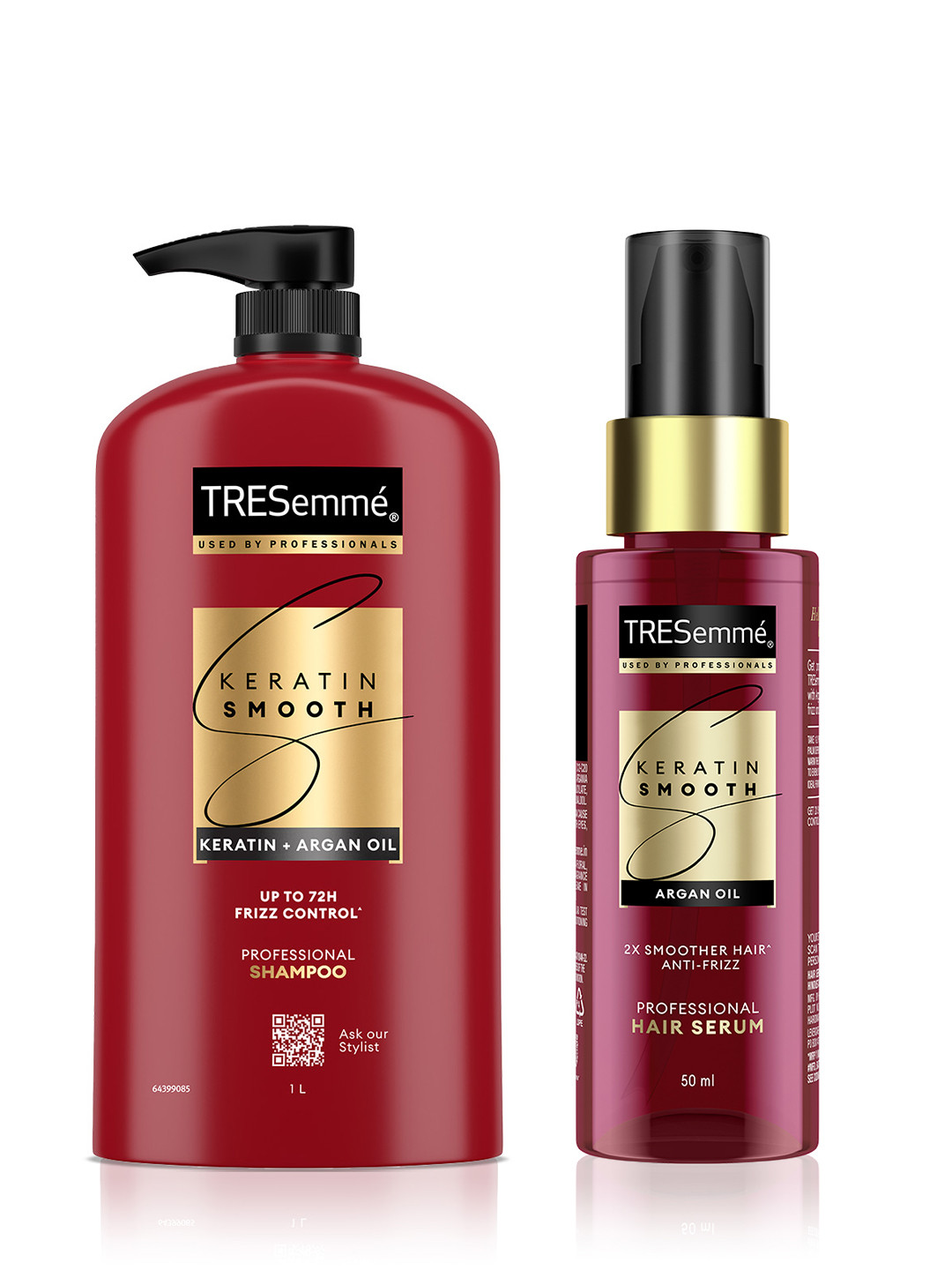 TRESemme Set of Keratin Smooth Shampoo 1 L & Anti-Frizz Hair Serum 50 ml