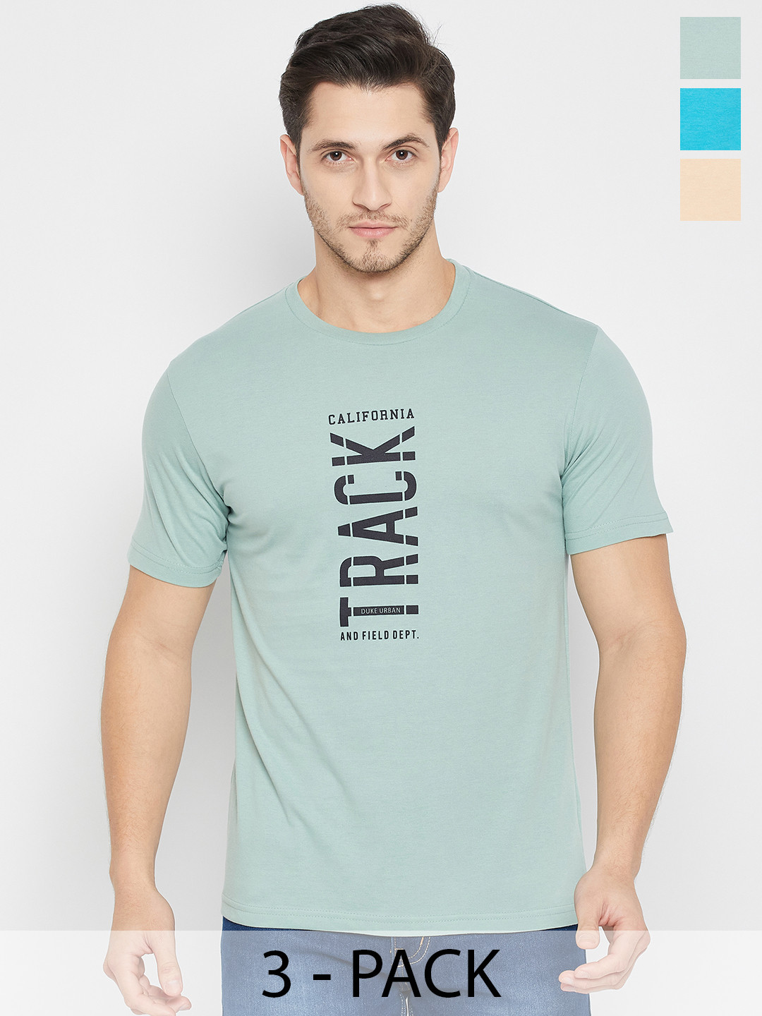 Duke Pack Of 3 Graphic Printed Cotton T-shirts