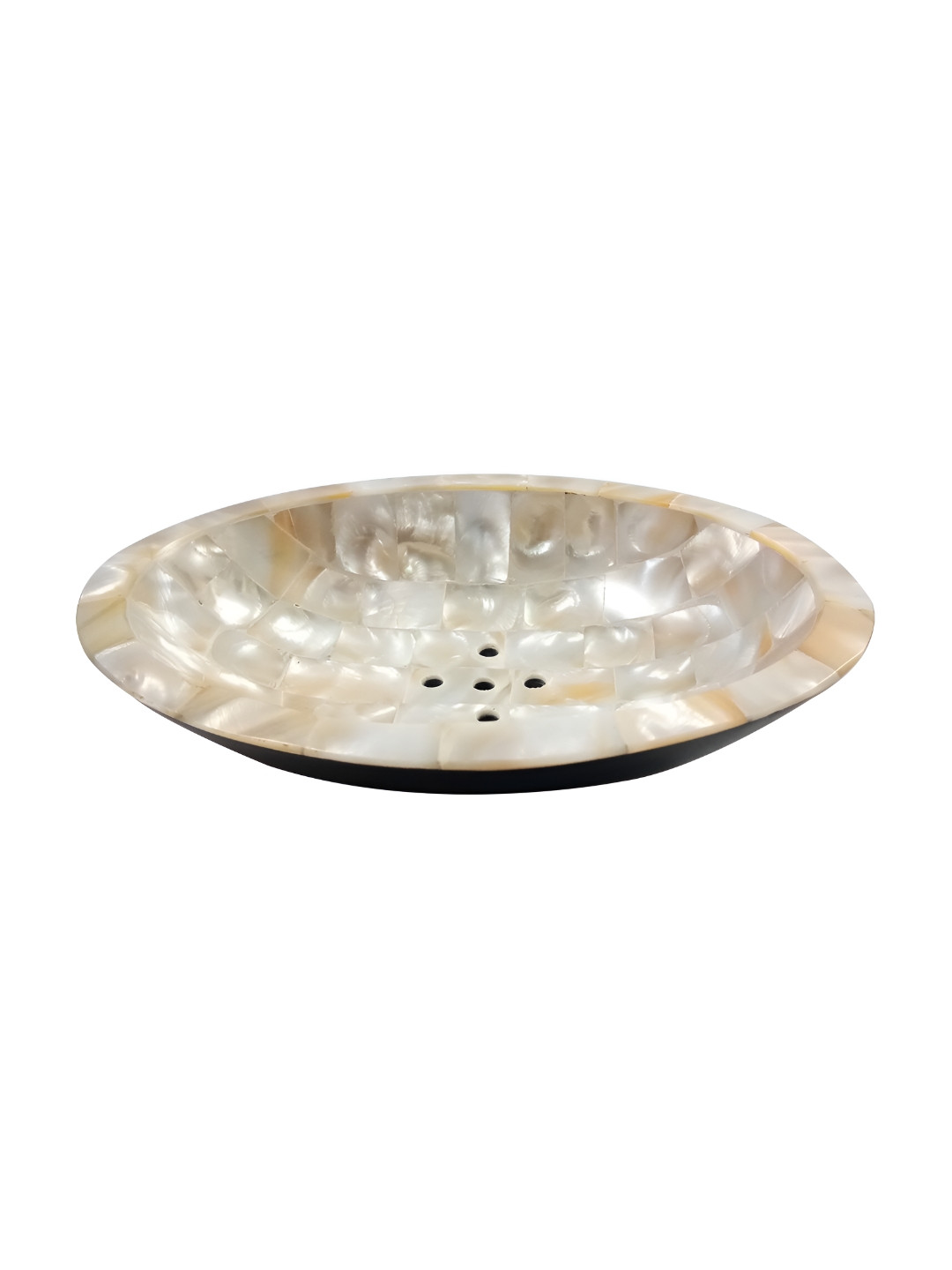 INDIA MEETS INDIA Cream-Coloured Textured Soap Dish