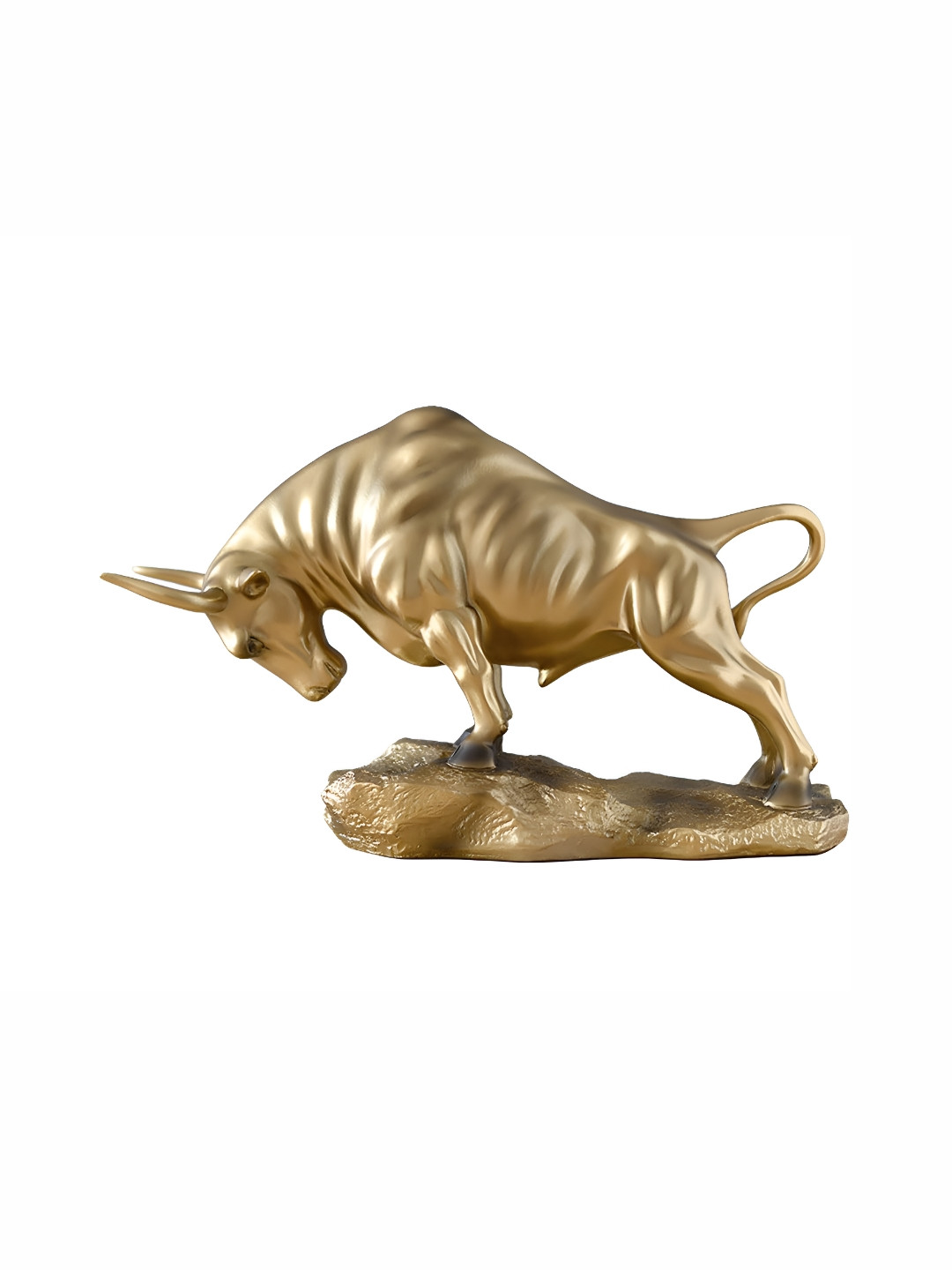 SYGA Lucky Taurus Decorative Ornaments Gold Polyresin Glossy Living Room Small Showpiece -