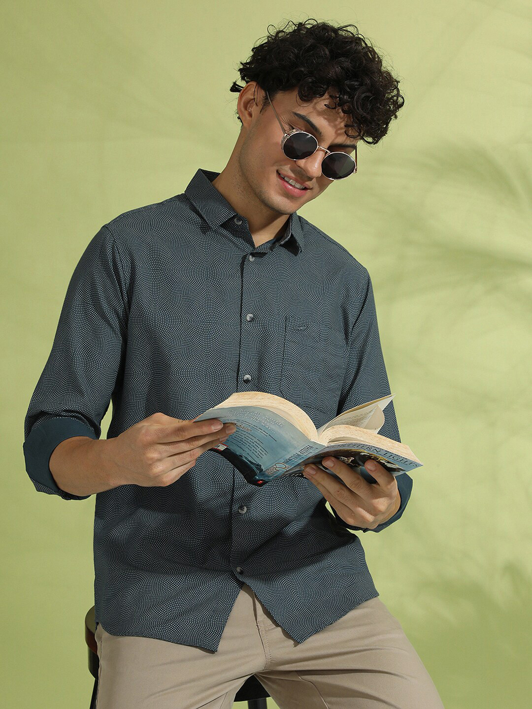 Crocodile Comfort Abstract Printed Cotton Casual Regular Fit Shirt