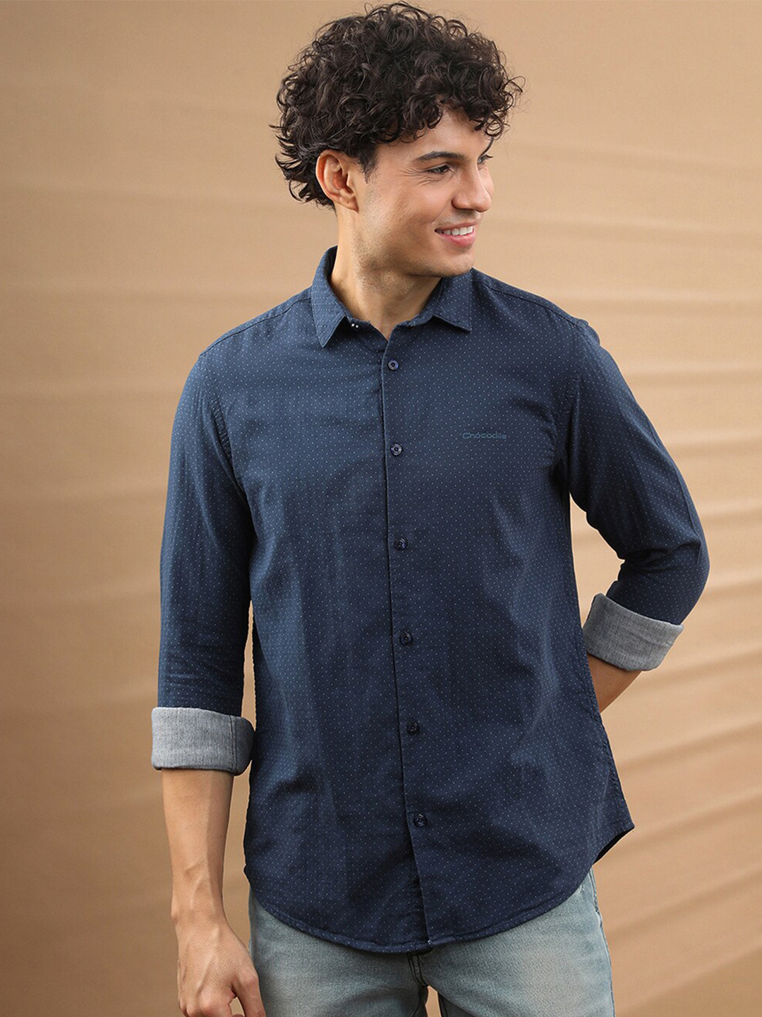 Crocodile signature Comfort Cotton Casual Regular Fit Shirt