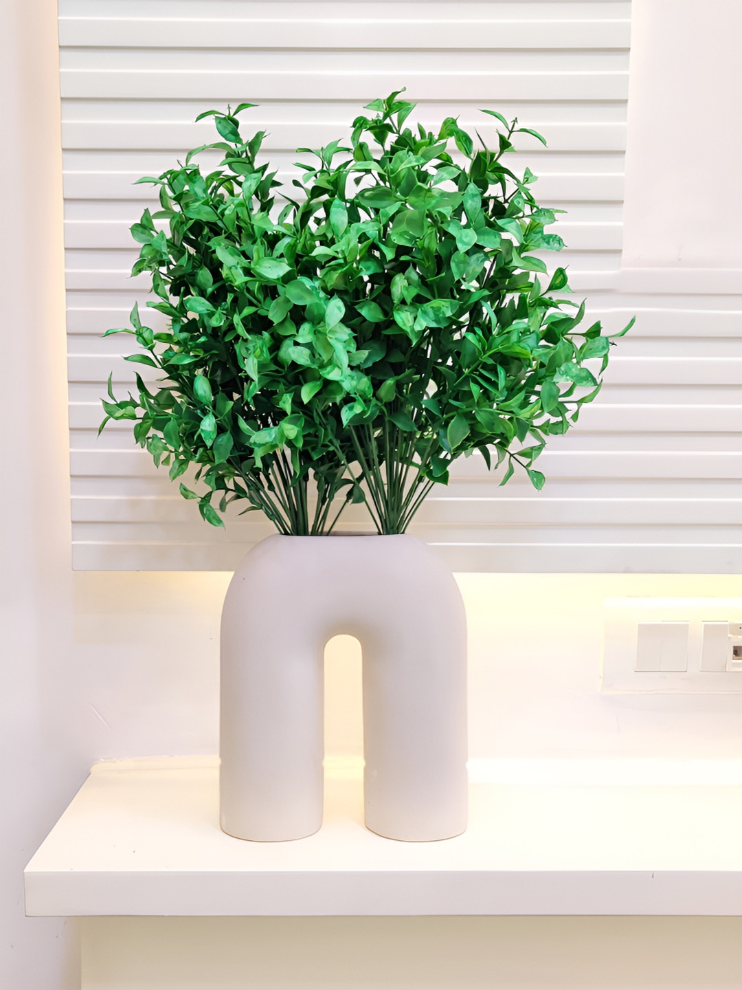 ARTSY Green & White Ivy Non-Hanging Artificial Flower
