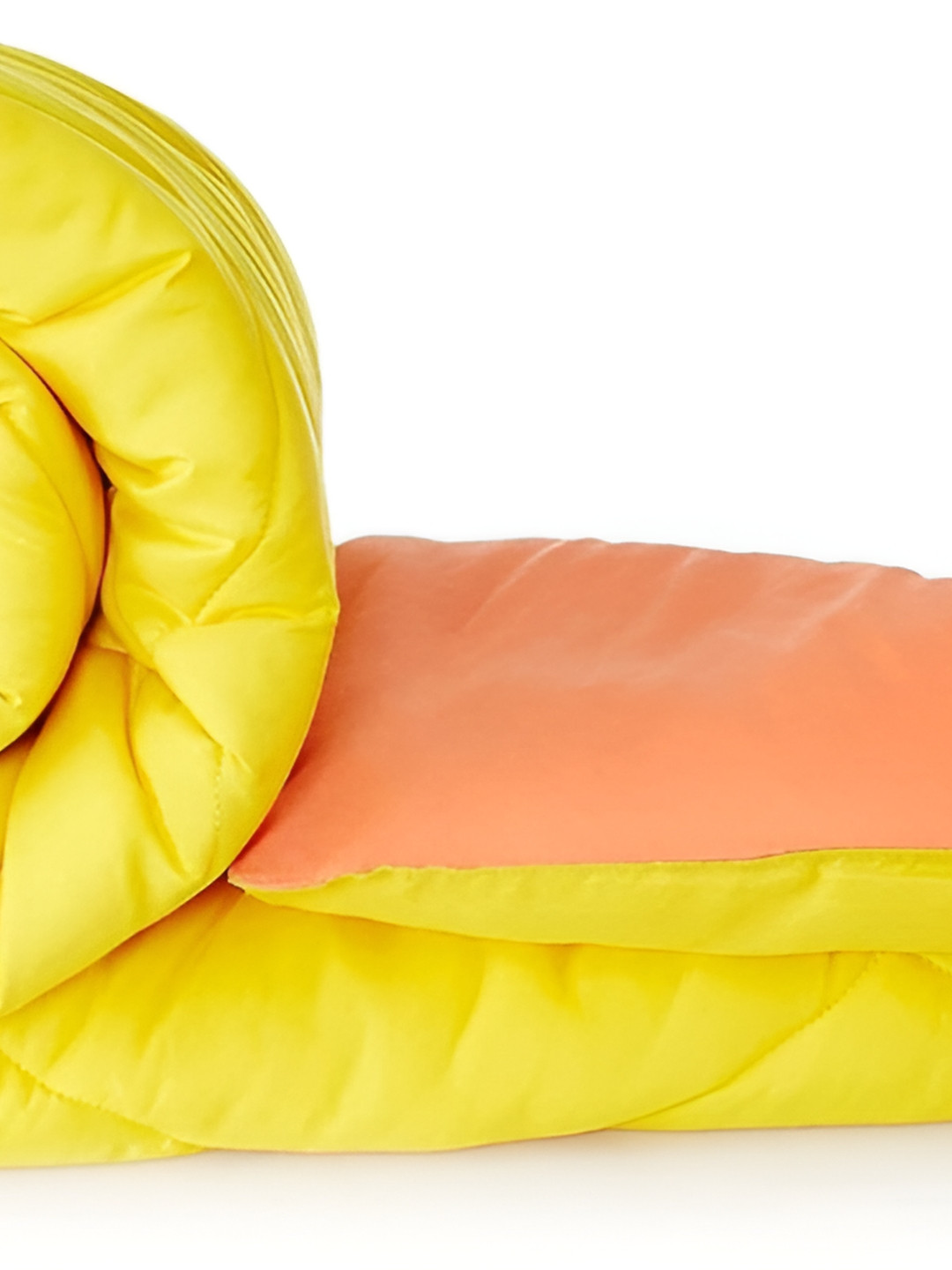 RF RELAXFEEL Orange & Yellow Microfiber Heavy Winter 233 GSM Single Bed Comforter