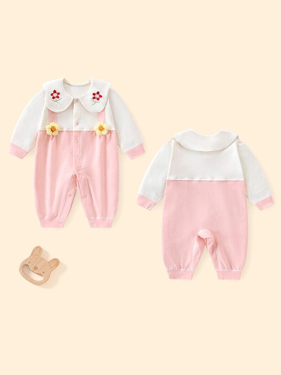 StyleCast x Revolte Infant Girls Printed Cotton Rompers