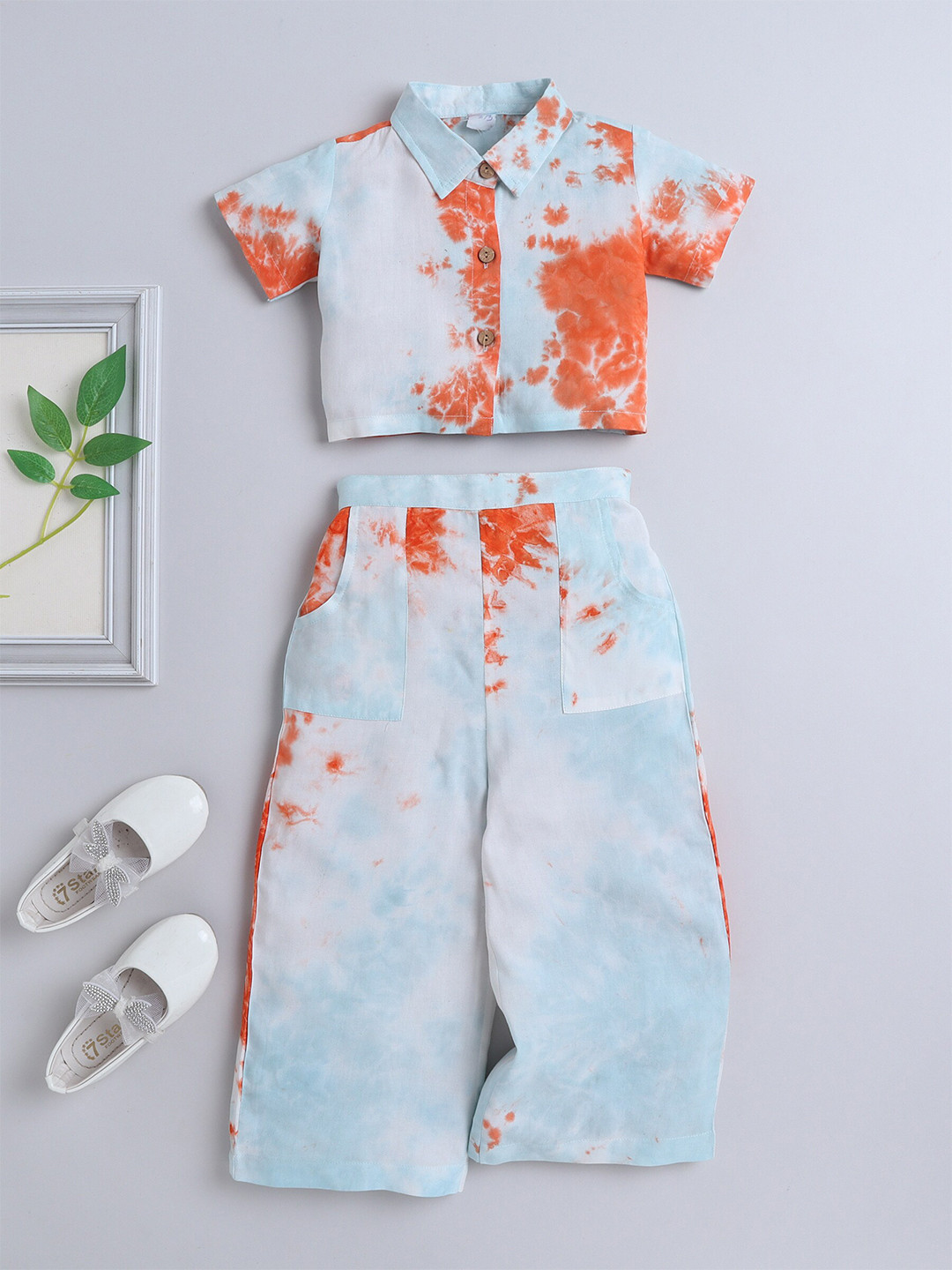 The Magic Wand Girls Dyed Top with Trousers