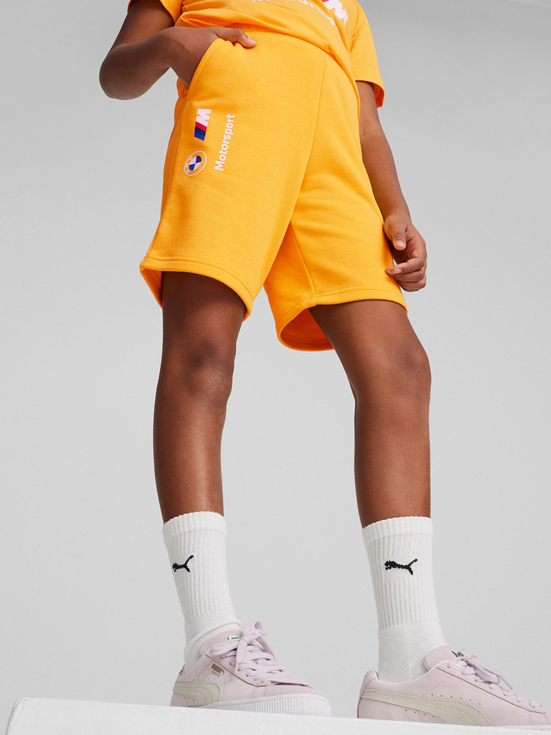 Puma Kids Bmw Motorsport Youth Cotton Sports Shorts