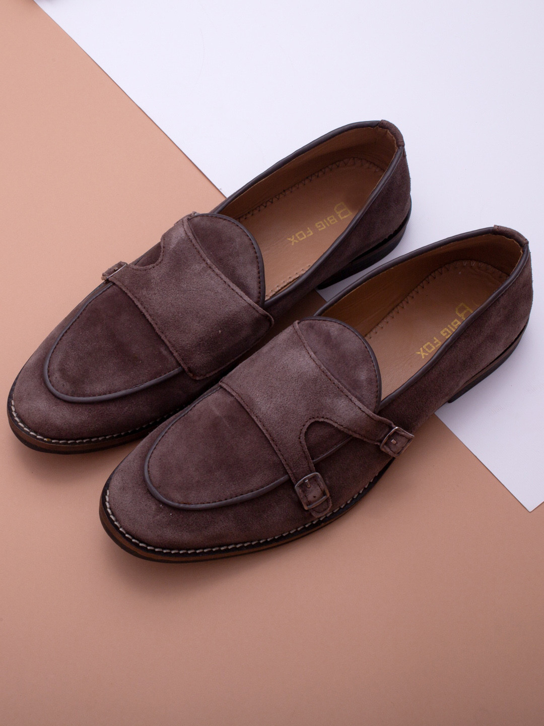 Big Fox Men Suede Monk Shoes