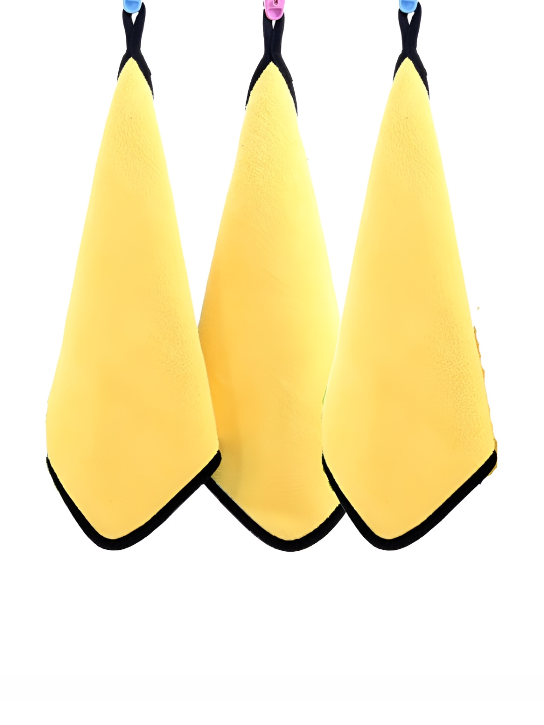 UniKart Yellow 3 Pieces Terry Cotton Soft Kitchen Towels