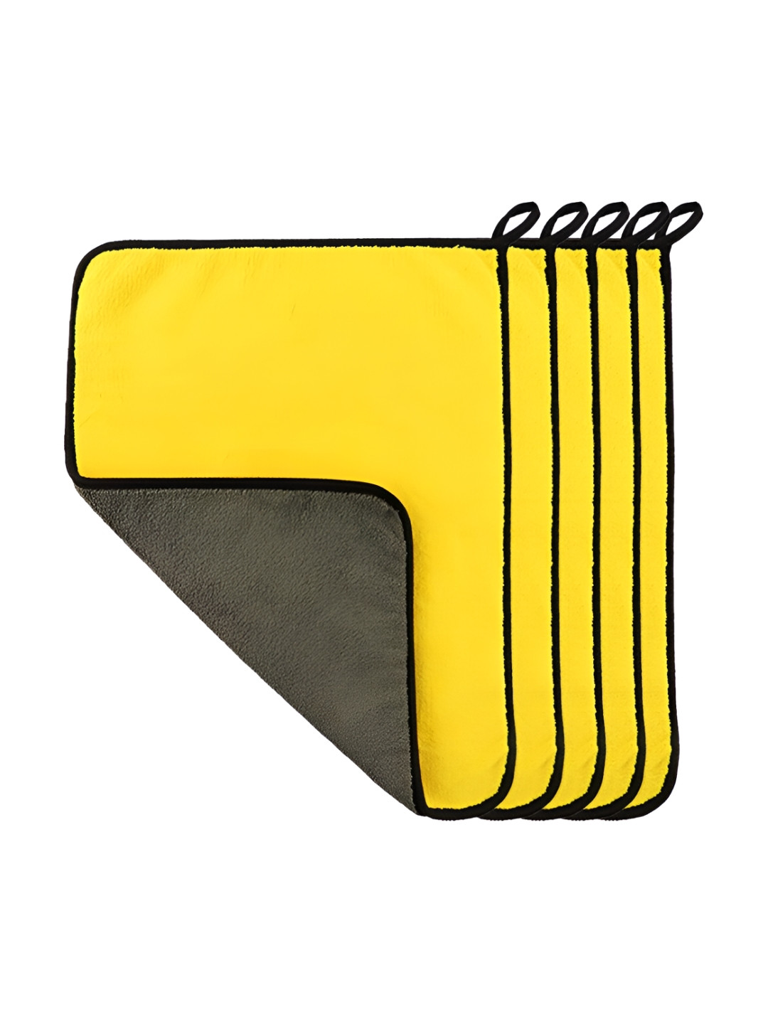UniKart Yellow 5 Pieces Terry Cotton  Soft Kitchen Towels