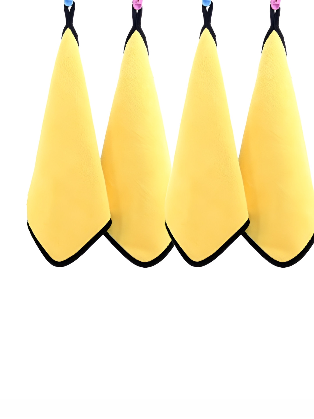 UniKart Yellow 4 Pieces Terry Cotton Soft Kitchen Towels