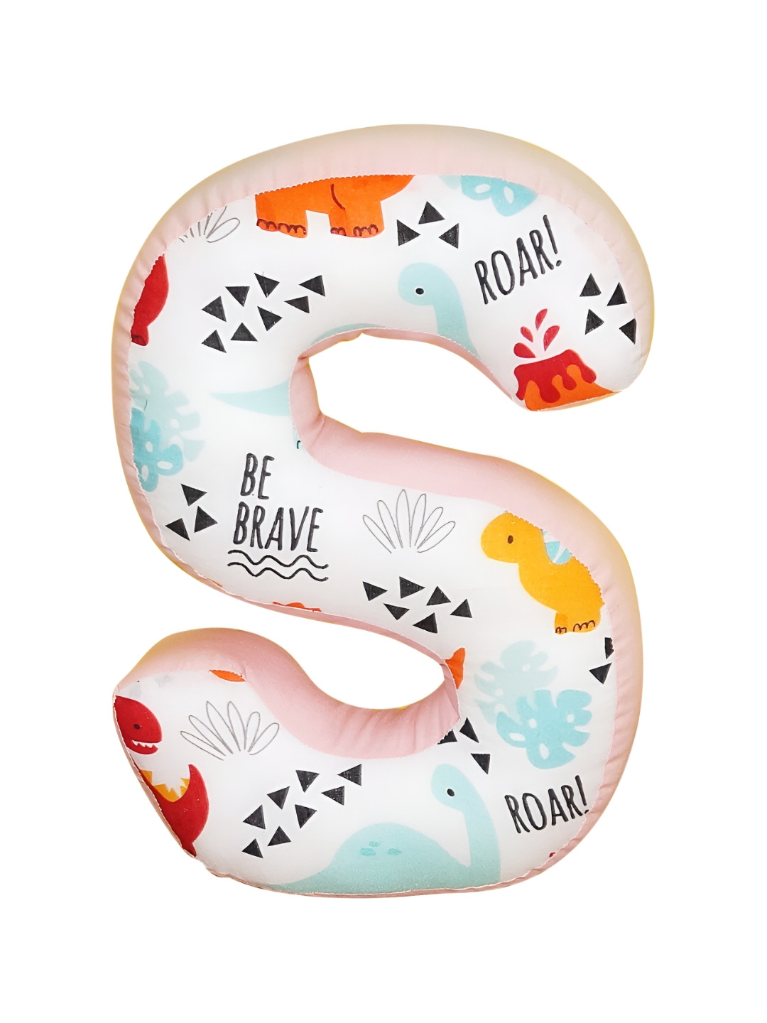 OSCAR HOME White Graphic Cotton Ultra Soft Fibre Baby Pillow-40 x 40 x 15 cm