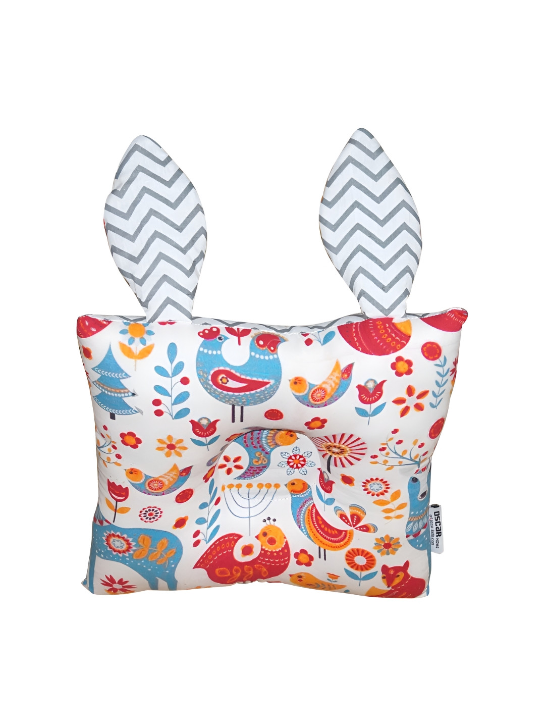 OSCAR HOME White Conversational Cotton Ultra Soft Fibre Baby Pillow-5 x 26 x 24 cm