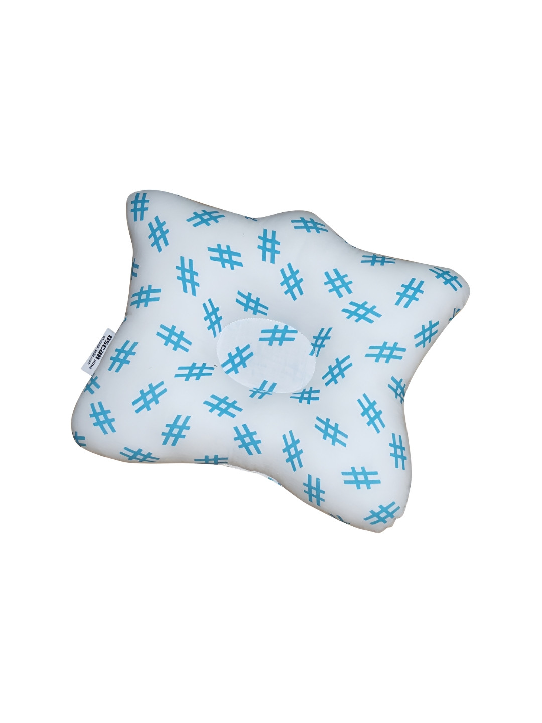 OSCAR HOME White Geometric Cotton Ultra Soft Fibre Baby Pillow-5 x 20 x 25 cm