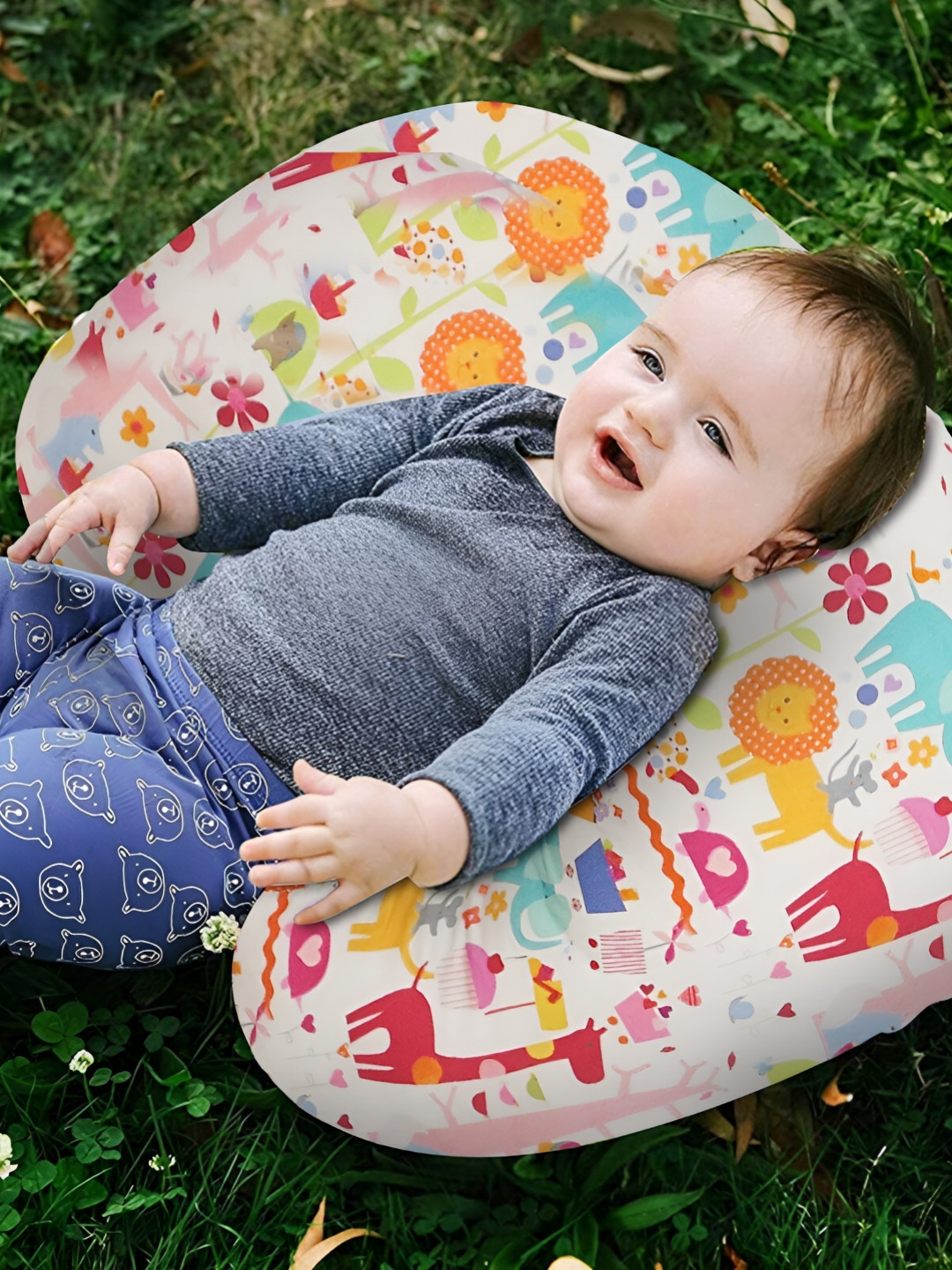 OSCAR HOME White Conversational Cotton Ultra Soft Fibre Maternity Pillow-15 x 56 x 38 cm