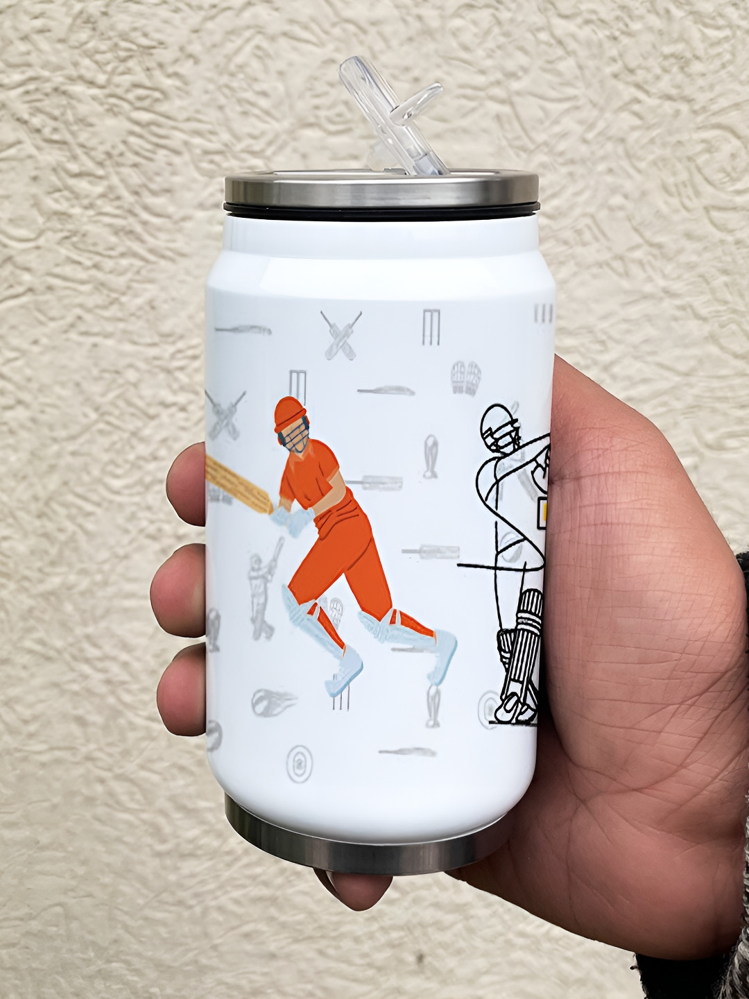 Indigifts Coffee Tumbler With Lid & Straw 350 ml