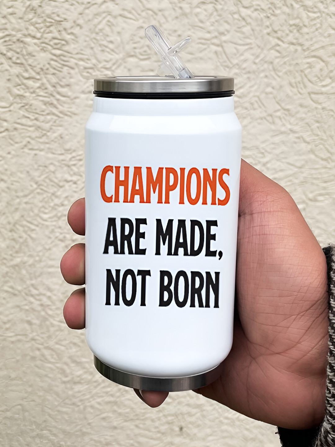 Indigifts Coffee Tumbler With Lid & Straw 350 Ml