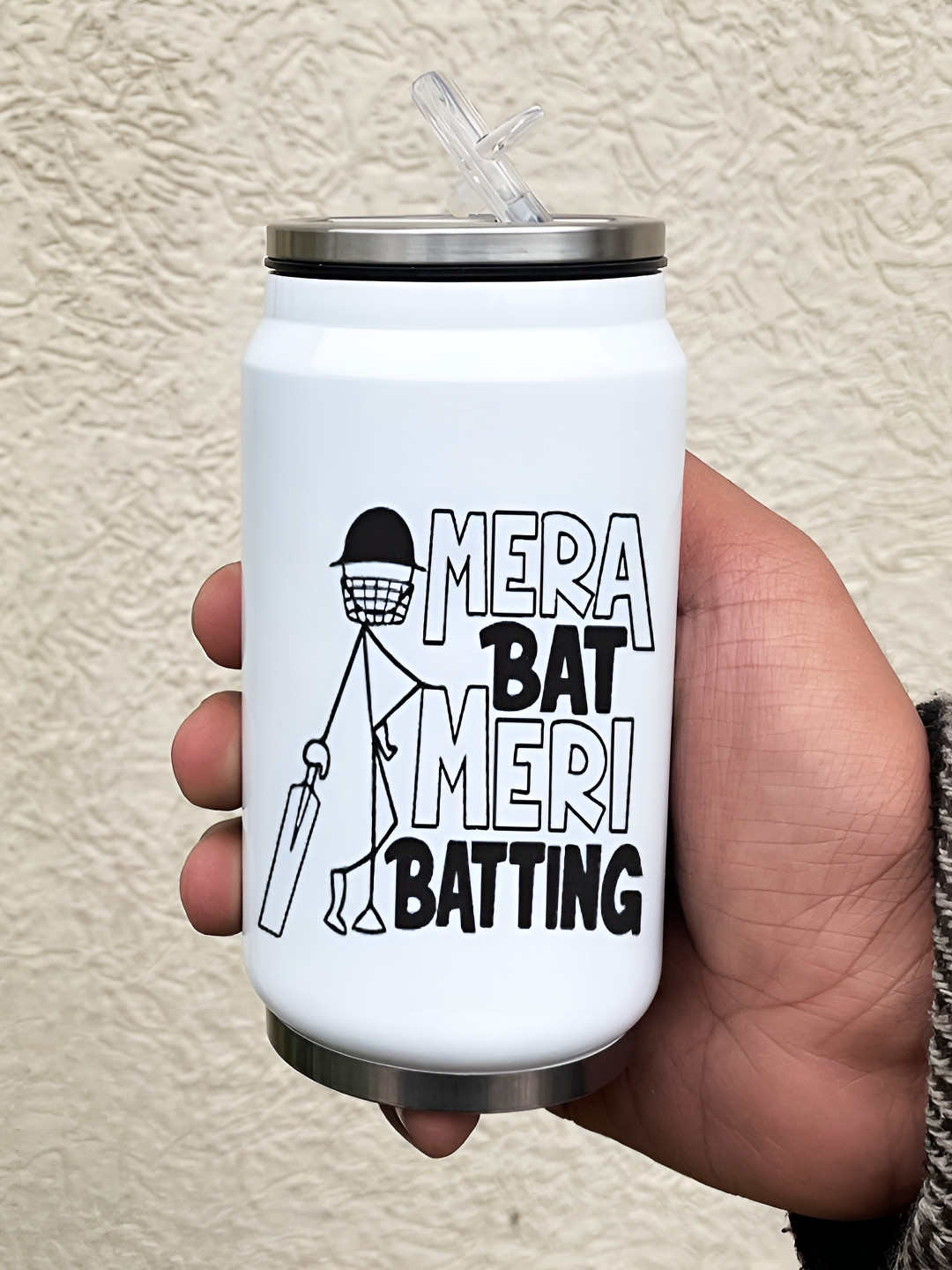 Indigifts Coffee Tumbler With Lid & Straw 350 Ml