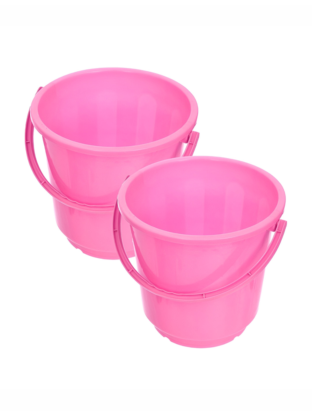 Kuber Industries Pink 2 Pieces Unbreakable Bucket