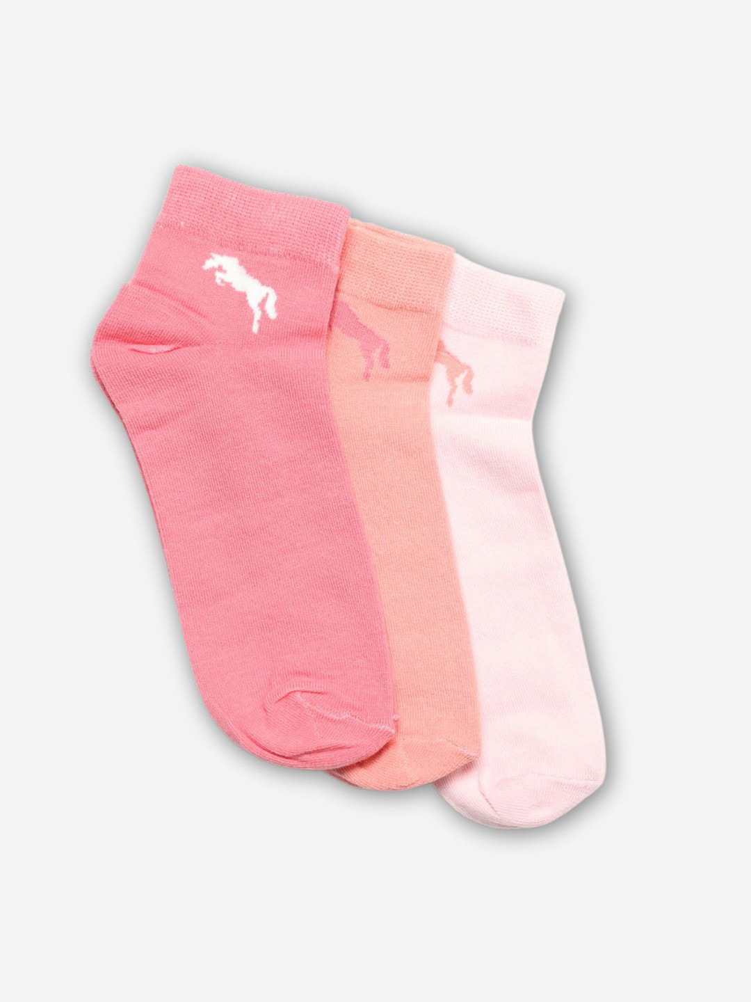JUMP USA Women Pack Of 3 Assorted Cotton Ankle-Length Socks