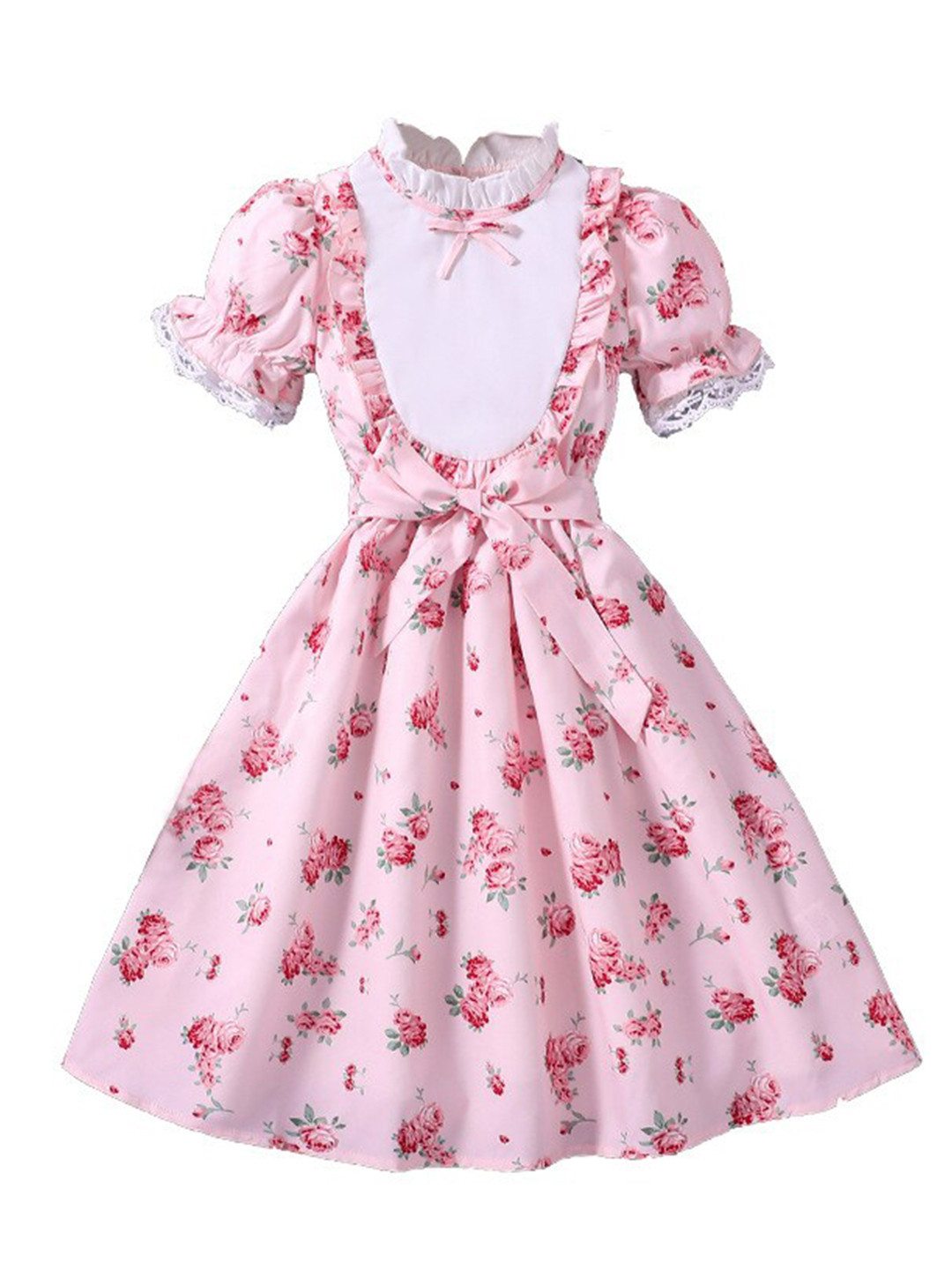 StyleCast x Revolte Girls Floral Printed Puff Sleeves Fit & Flare Dress