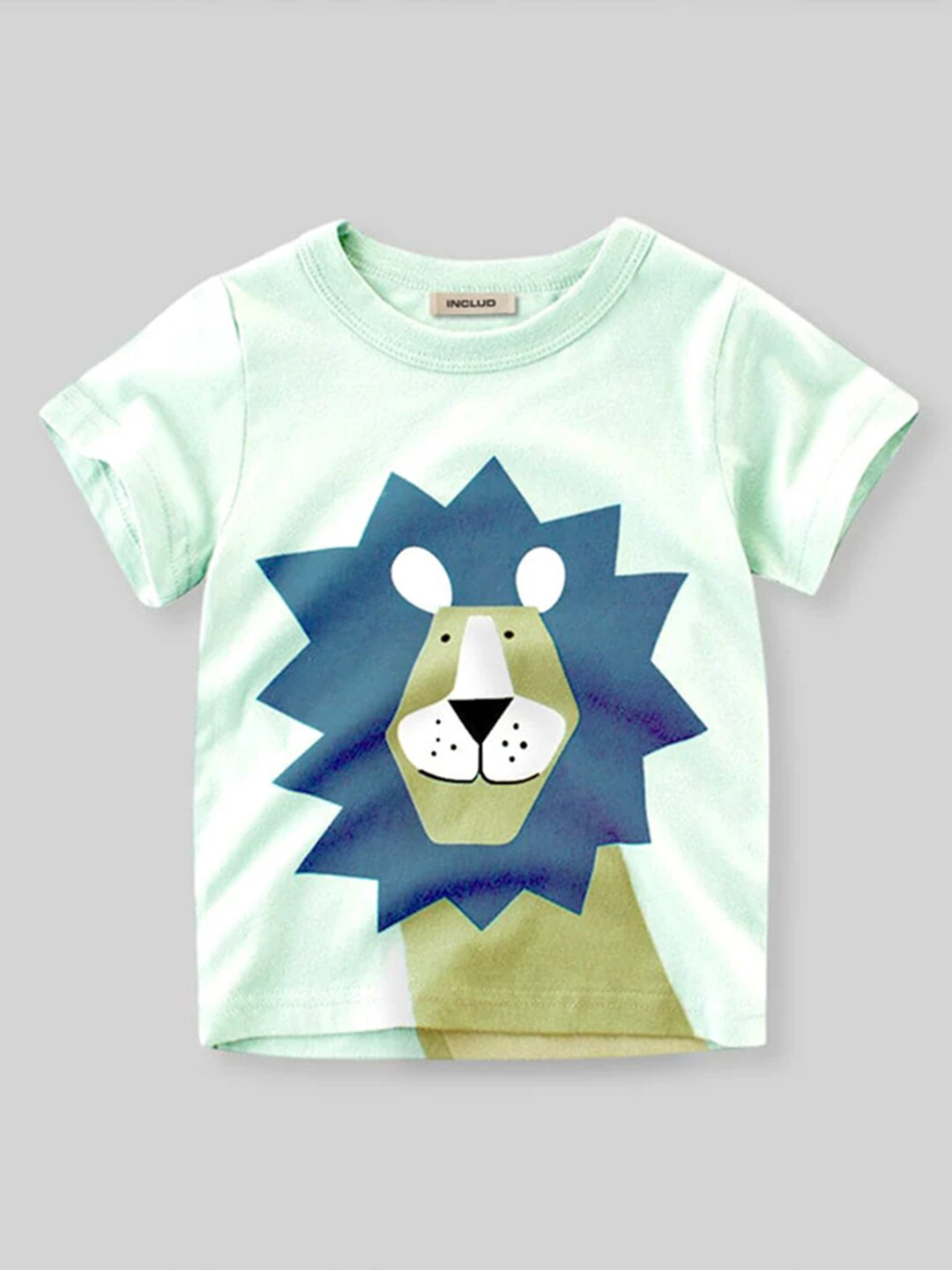 INCLUD Boys Graphic Printed Round Neck Cotton T-shirt